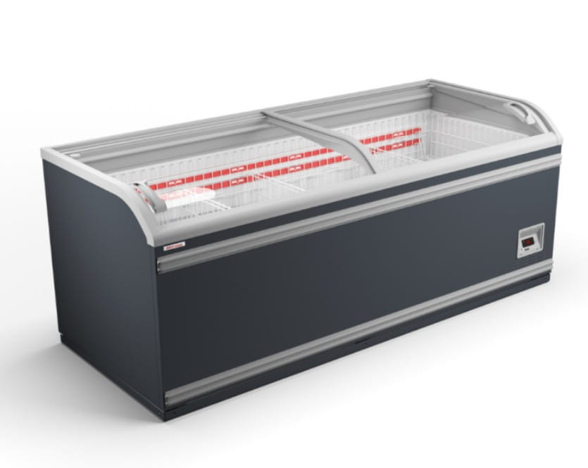 Zamrażarka AHT Miami 210 LED VS/AD (wyspa mroźnicza, boneta), nowa, z koszami  