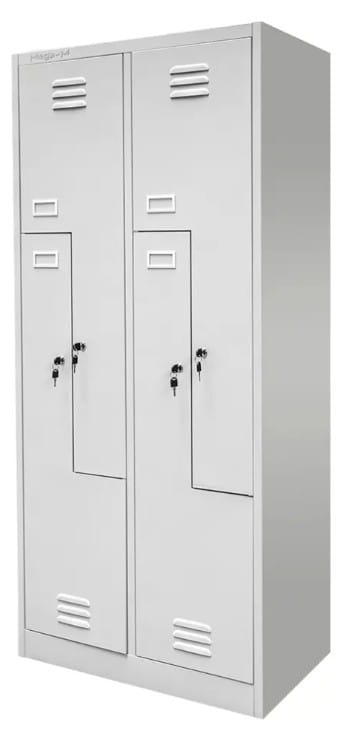 Szafka BHP ubraniowa Mega-M typu”L” pracownicza 4-drzwiowa S-80 cm szara