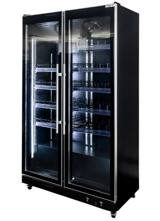 Witryna chłodnicza 2-drzwiowa 800L Mega-M DIEGO R112 Prestige black oświetlenie LED