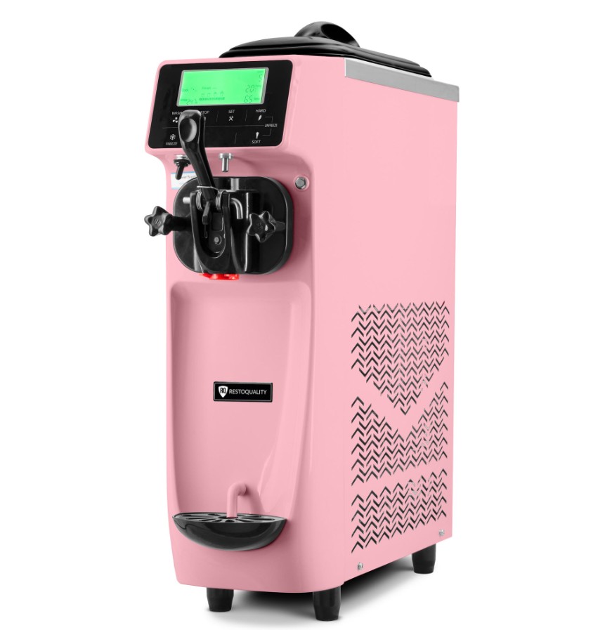 Maszyna do lodów włoskich RQ16E-P | różowa | 6l