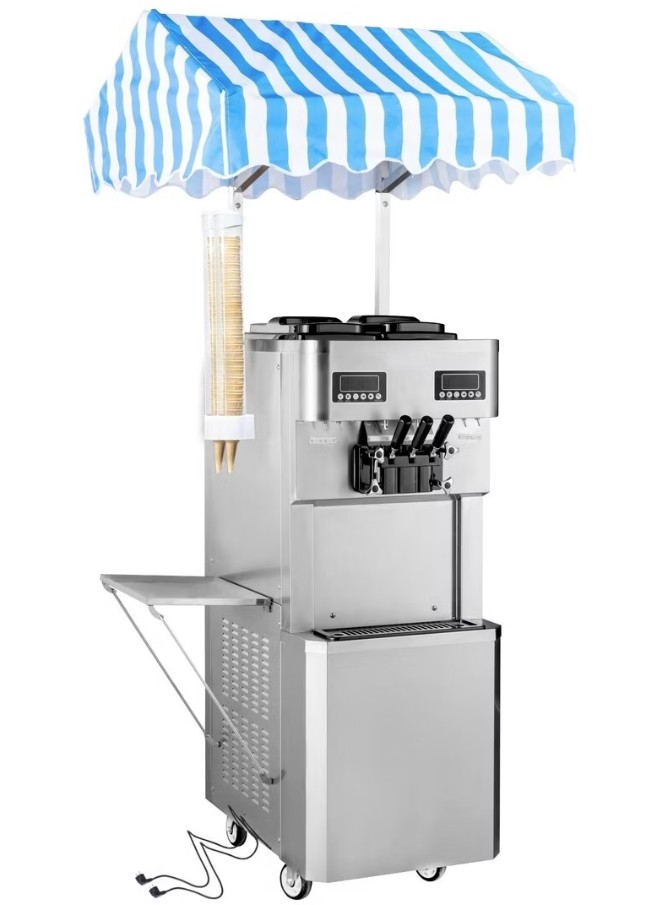 Maszyna do lodów włoskich RQMG36 | 2 smaki +mix | automat do lodów | nocne chłodzenie | pompa napowietrzająca | 2x13 l | 2x230 V