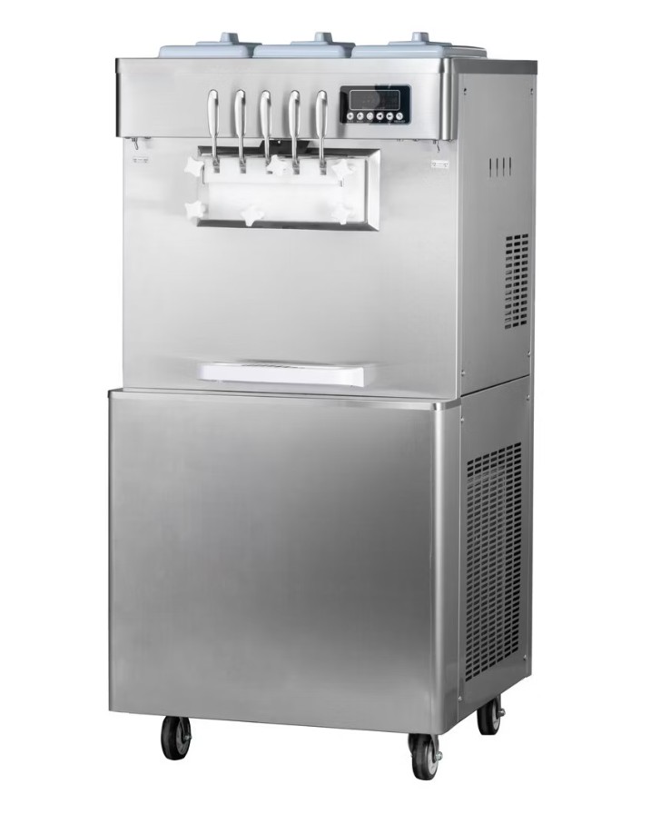 Maszyna do lodów włoskich RQMB33 | 3 smaki + 2 mix | automat do lodów | nocne chłodzenie | pompa napowietrzająca | 3x7 l