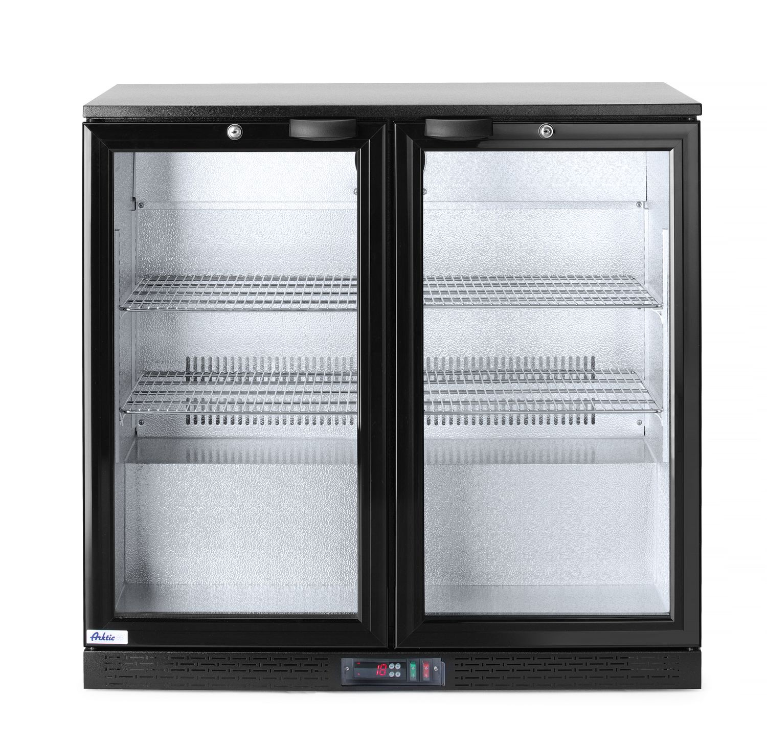 Lodówka barowa 2-drzwiowa, Arktic, 158L, czarny, 230V/160W, 900x530x(H)865mm