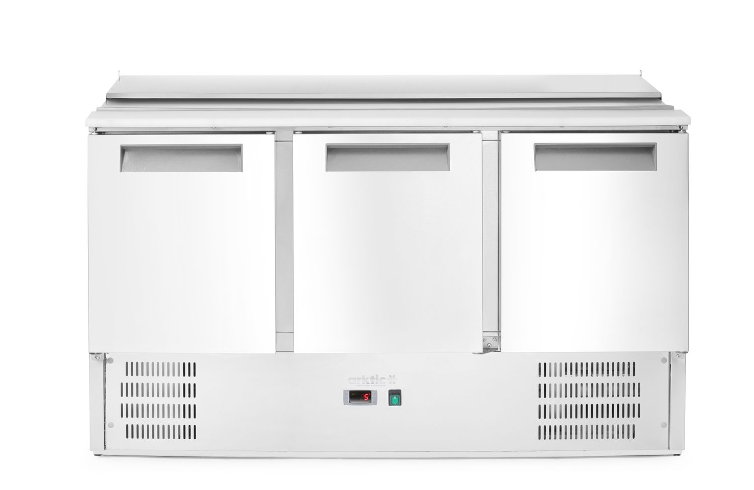 Stół chłodniczy sałatkowy 3-drzwiowy z pokrywą uchylną, Arktic, 219L, 230V/155W, 700x1365x(H)860mm