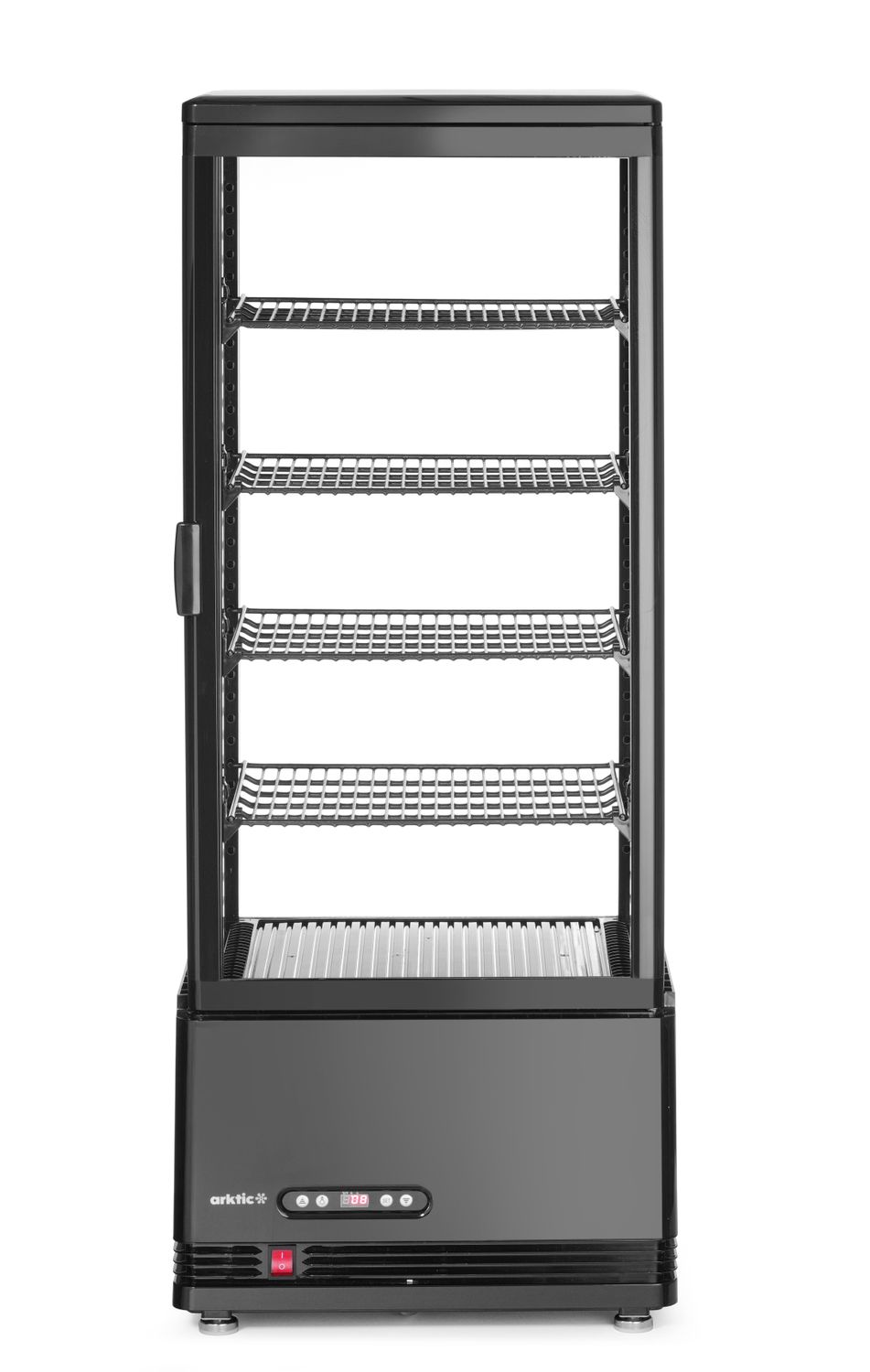 Witryna chłodnicza nastawna, 98 l, Arktic, czarny, 230V/210W, 397x444x(H)1100mm