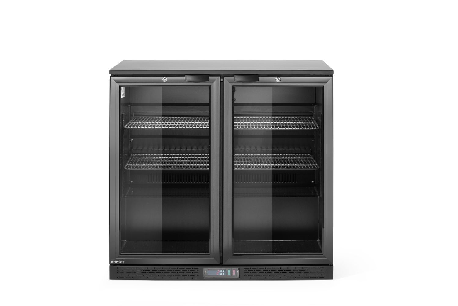 Lodówka barowa 2-drzwiowa, Arktic, 158L, czarny, 230V/160W, 530x900x(H)870mm