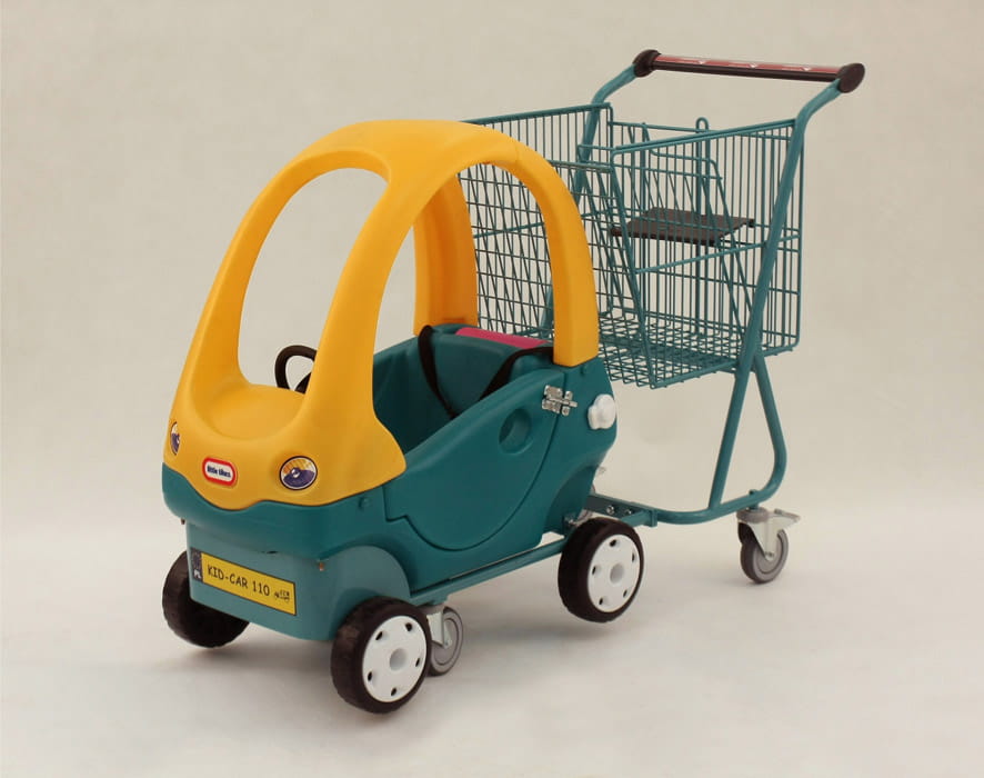 Wózek sklepowy dziecięcy, samochodzik dziecięcy KID-CAR 110 S z siedziskiem