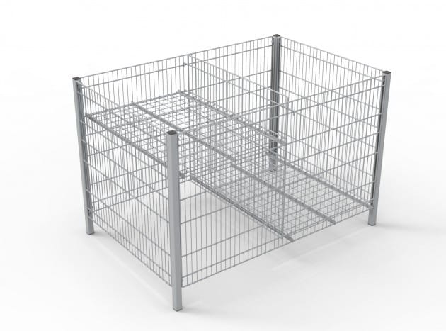 Stół ekspozycyjny, kosz wystawowy, wyprzedażowy, składany 1200x800 H 850/650, chromowany