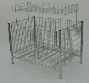 Nadstawka 12x5 (1140x540) do kosza wystawowego 1200, chromowana