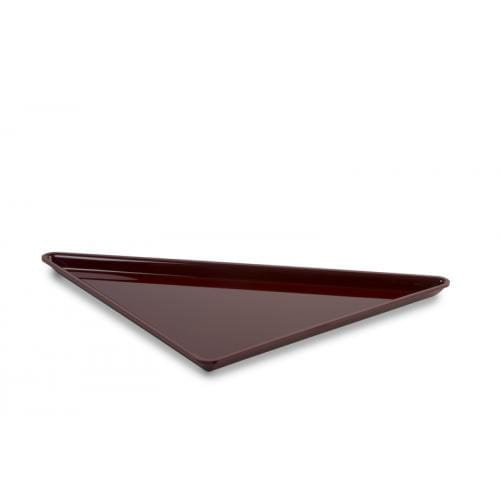 Pojemnik trójkątny z plexi 40x40x56,5 cm, ekspozycyjny, gastronomiczny, głębokość 20 mm, bordowy, Dupont, Plexiline