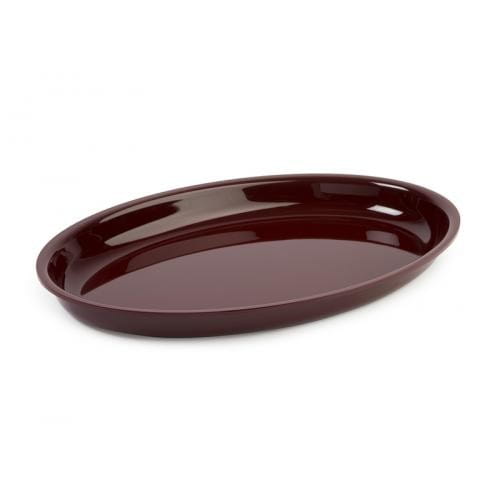 Pojemnik z plexi, owalny 420x270x20mm, bordowy Dupont