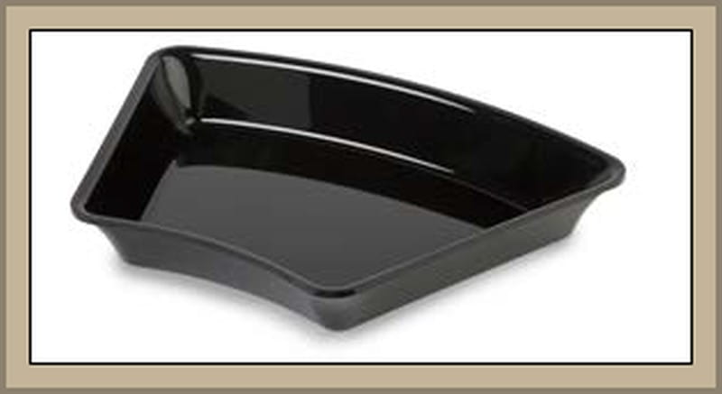 Pojemnik 45°, 26,5x26,5x5 cm, narożnik, dark smoke, z plexi, Amfiteatr 1, Dupont, Plexiline