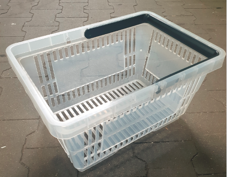 Koszyk zakupowy, 22 l, plastikowy , biały, mleczny