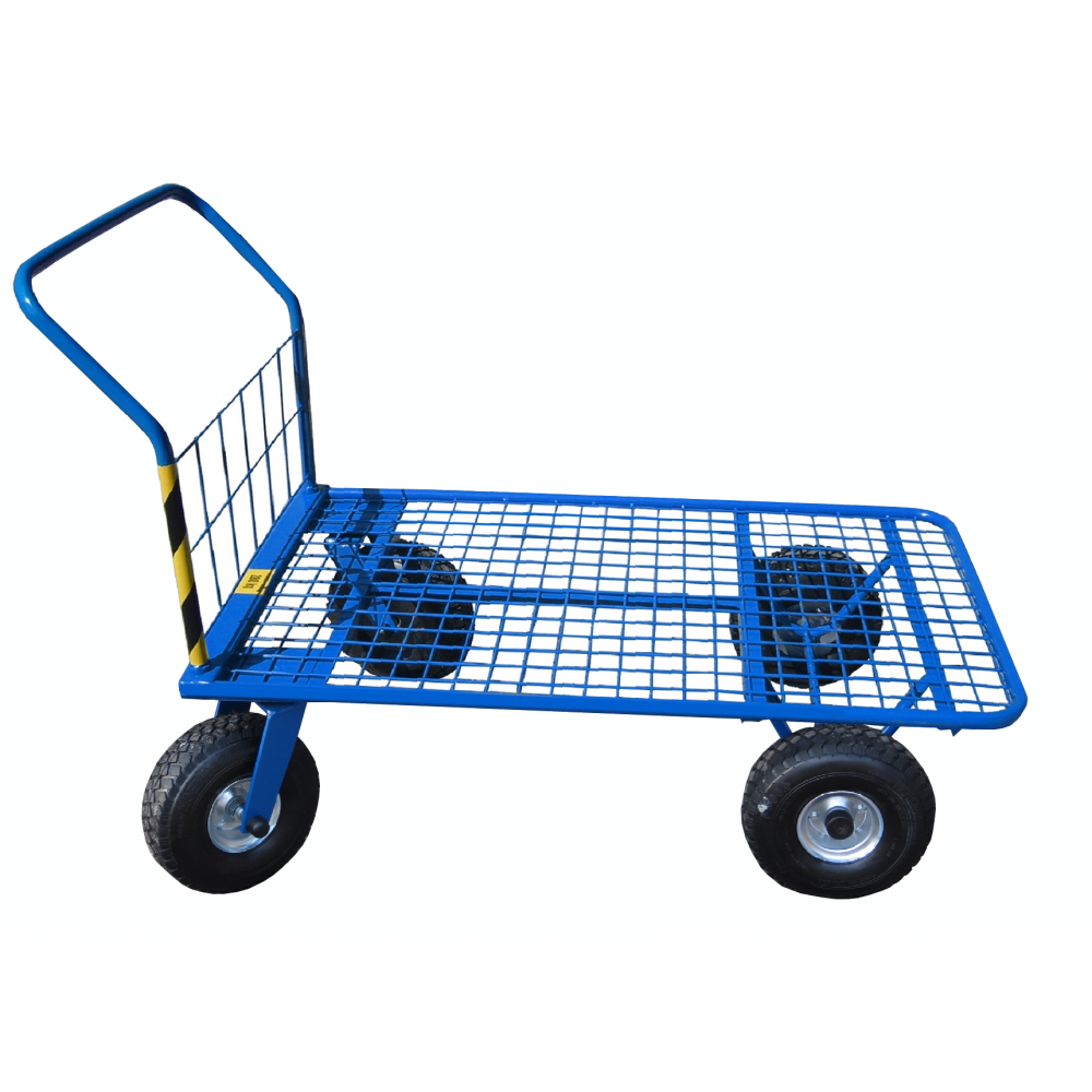 Wózek platformowy, gospodarczy , transportowy Stach III  z podłogą z siatki