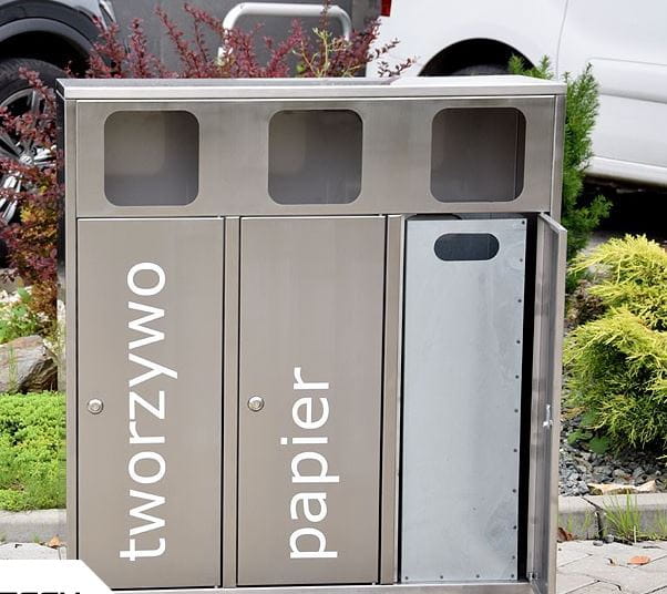 Kosz do segregacji odpadów Etna III 40 l, stal nierdzewna