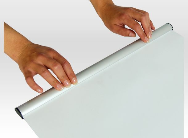 Listwa plakatowa A1, aluminium, zatrzaskowa, 594 mm, komplet: 2 listwy i 2 zawieszki