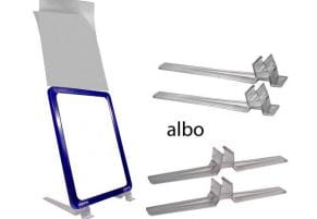 Ramka plakatowa A5+kieszeń U+podstawki do ramki, komplet 