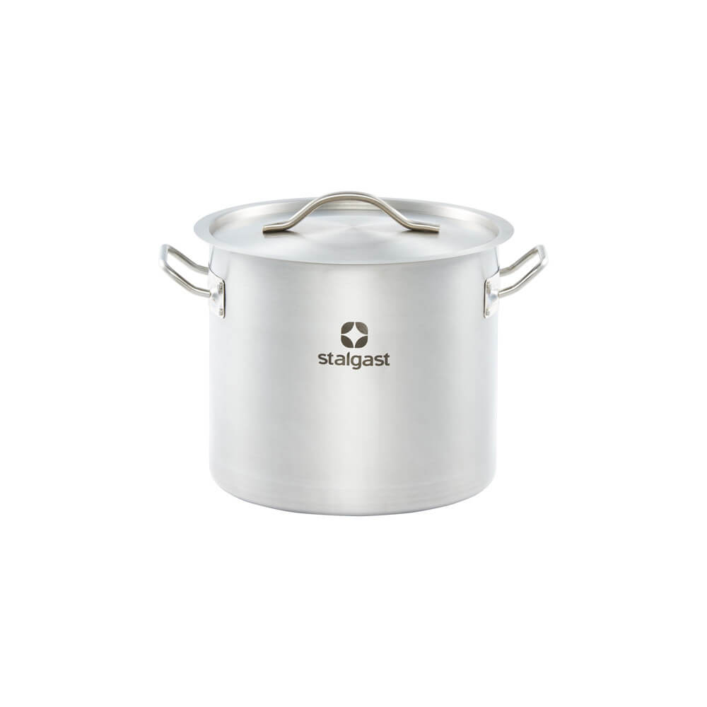 Garnek wysoki z pokrywką, stalowy, Ø 320 mm, V 20,9 l  