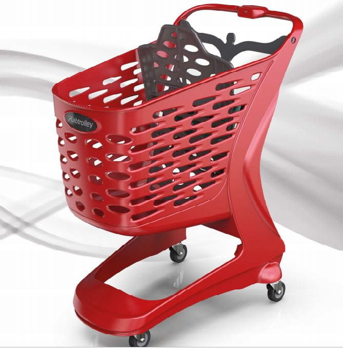 Wózek sklepowy z tworzywa  90 litrów Mini Basic z siedziskiem dla dziecka,  Rabtrolley 