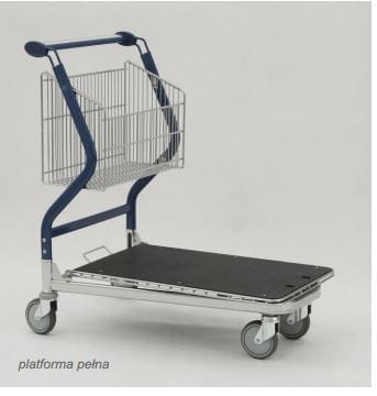 Wózek transportowy Vario 90, z koszem stałym, z platformą pełną