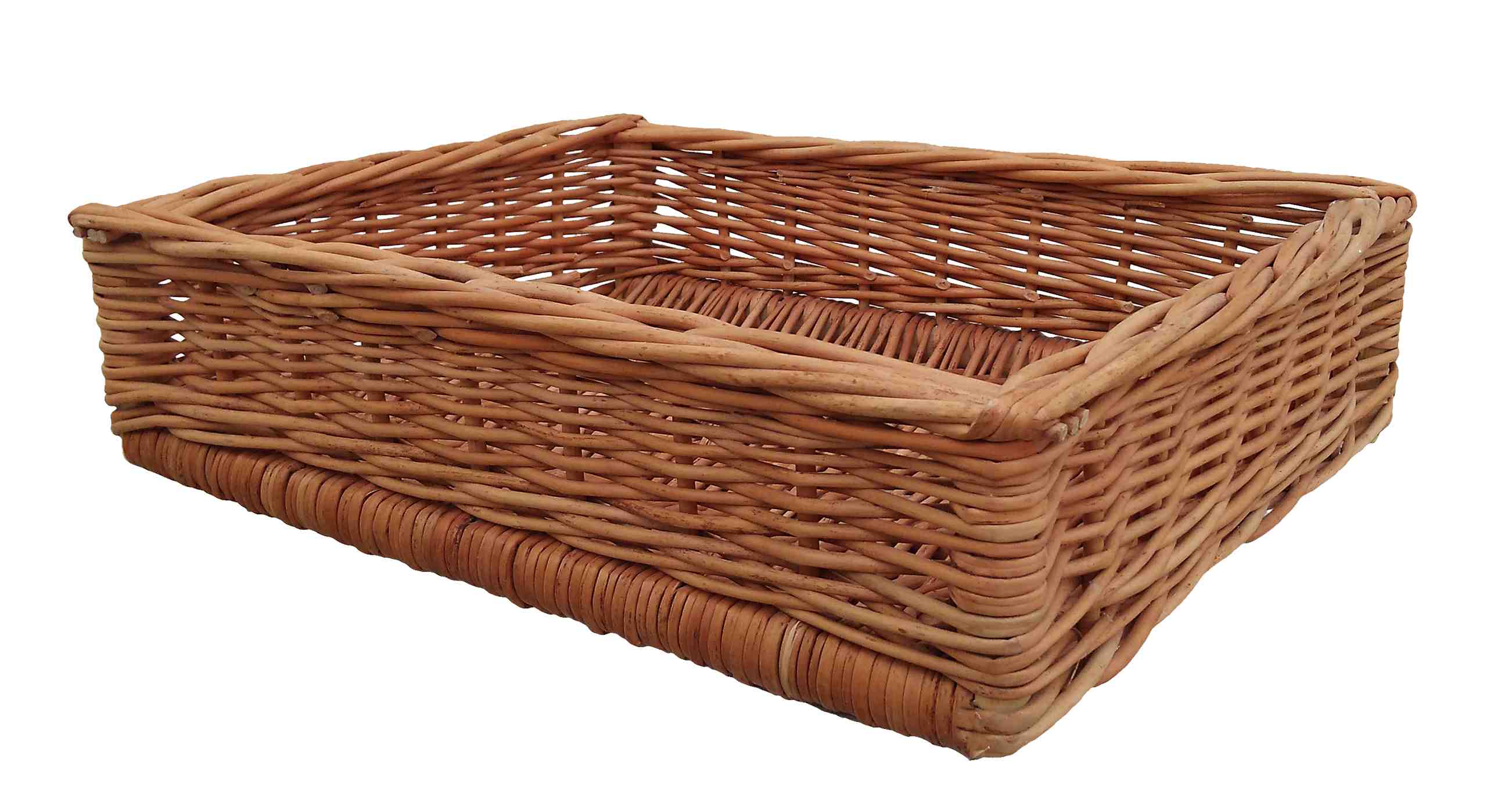 Kosz wiklinowy 40x30 cm, wysokość 10 cm, pojemnik, skrzynka na owoce, warzywa, pieczywo