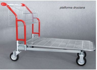 Wózek transportowy Vario 120, z koszem stałym, z platformą drucianą