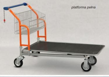 Wózek transportowy Vario 120, z koszem stałym, z platformą pełną
