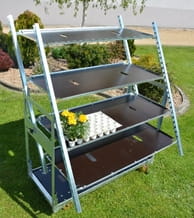 Wózek ekspozycyjno-transportowy do prezentacji kwiatów  z funkcją przechyłu