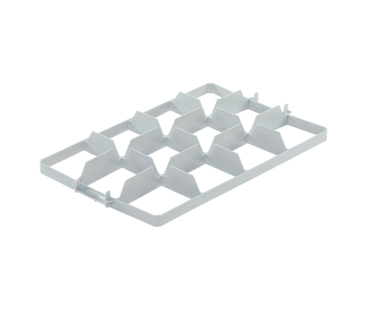 Wkład z przegrodami górny do skrzynek basicline 554x354x58 mm, 12 przegród, szary 
