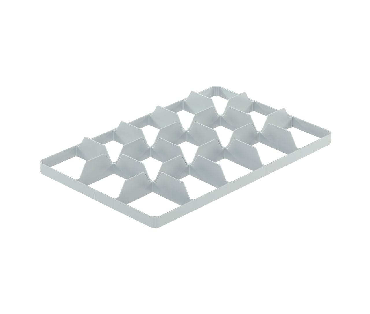 Wkład z przegrodami dolny do skrzynek basicline 554x354x58 mm, 15 przegród, szary