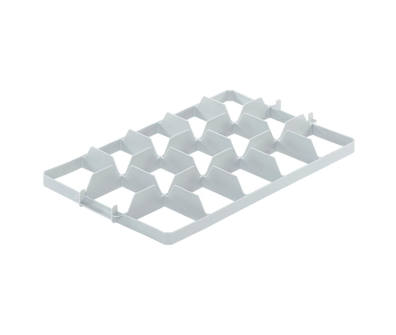 Wkład z przegrodami górny do skrzynek basicline 554x354x58 mm, 15 przegród, szary 