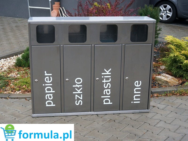 Kosz do segregacji odpadów Etna IV 40 l, stal nierdzewna