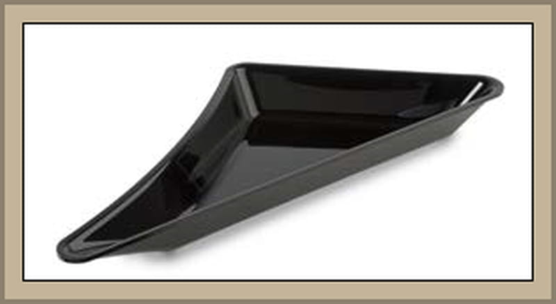 Pojemnik, 30x53x5cm, lewy trójkąt, czarny, z plexi, Amfiteatr 1, Dupont, Plexiline