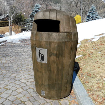 Kosz na śmieci Sherwood, z pokrywą i pierścieniem podtrzymującym worki   