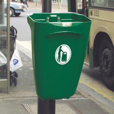 Kosz na śmieci Super Trimline 50 SL z zamkiem, znakiem graficznym i pojemnikiem  zamykanym