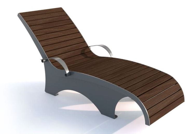 Leżak wypoczynkowy V, stal nierdzewna