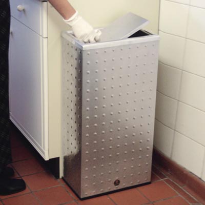 Kosz na śmieci Ultimo prostokątny, z pokrywą wahadłową