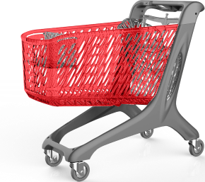 Wózek sklepowy z tworzywa Maxi  Basic 210 litrów, Rabtrolley 