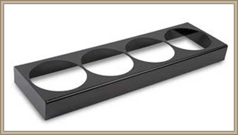 Podstawka na pojemnik na sałatki  okrągły-Hexa, Holder • 4 x 2,5L Round/Hexa • 875x260 mm • H 80 mm