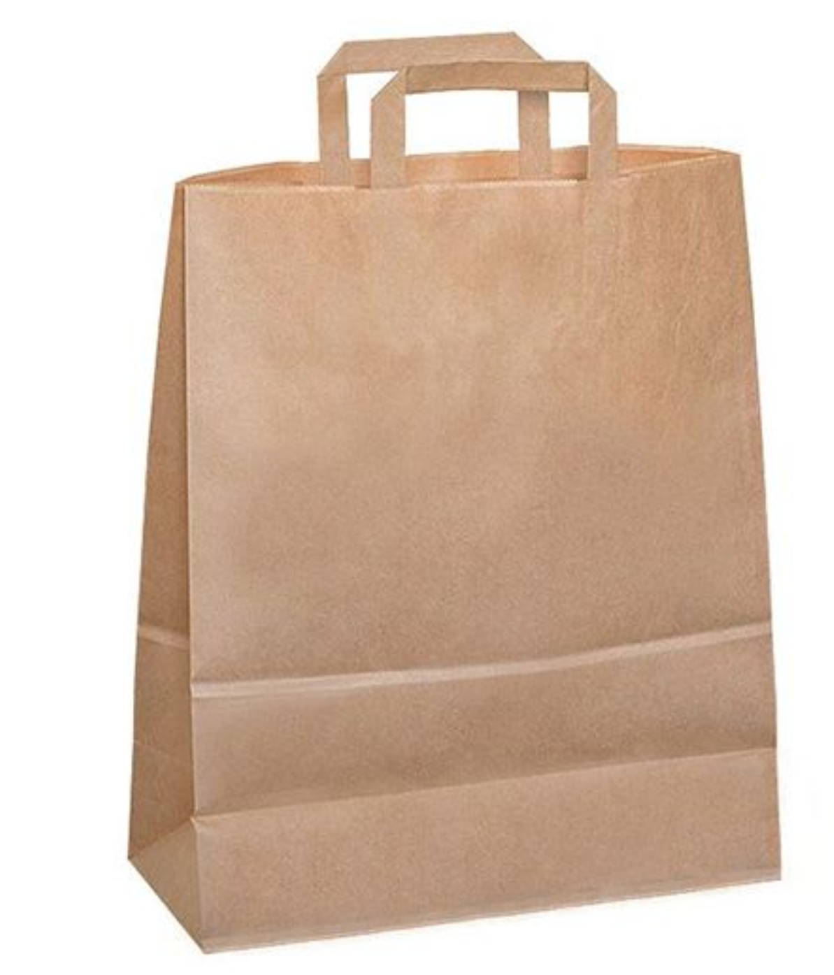 Torba zakupowa brązowa, 320x120x250, rączka płaska 