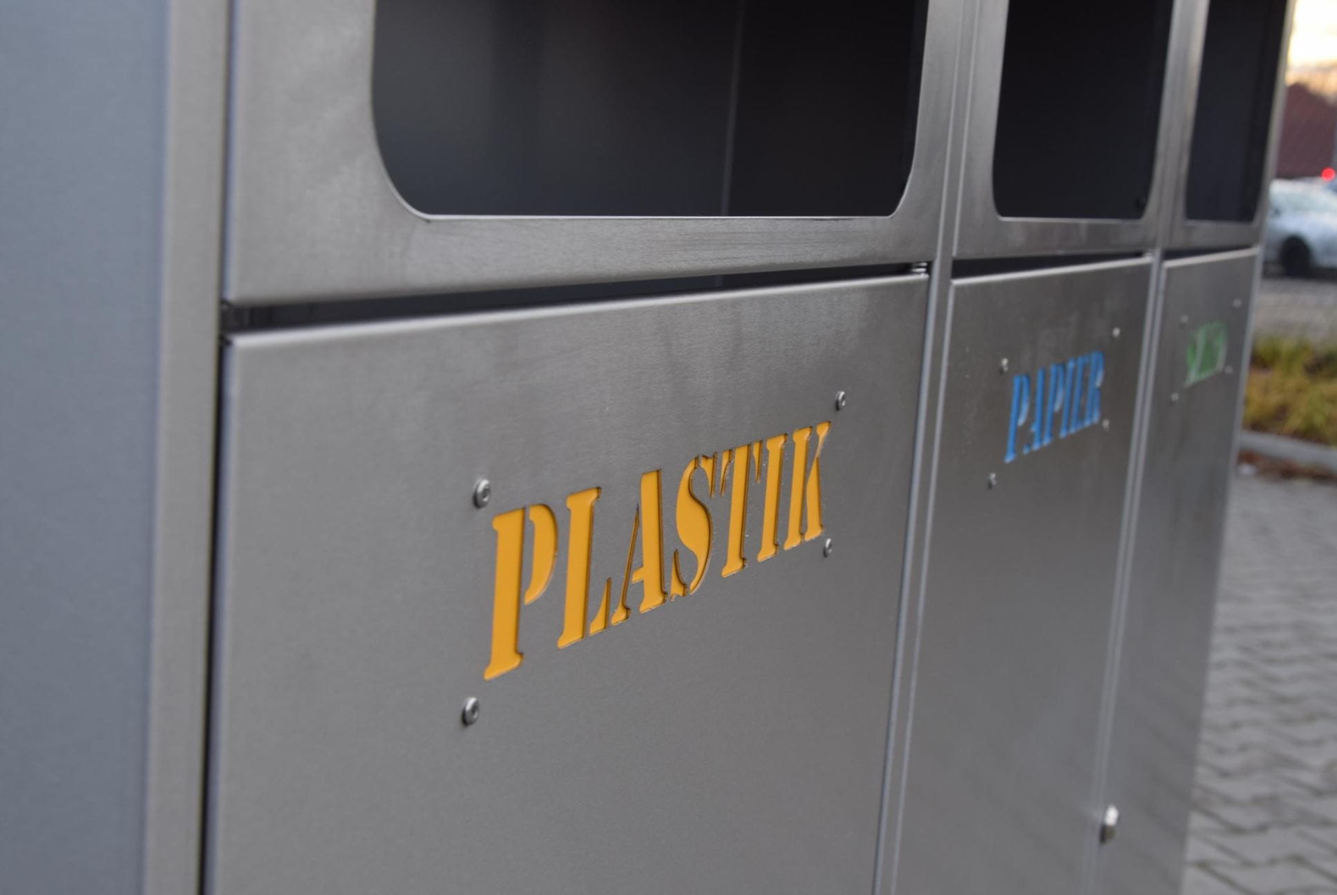 Kosz do segregacji odpadów Etna III 120 l, stal nierdzewna