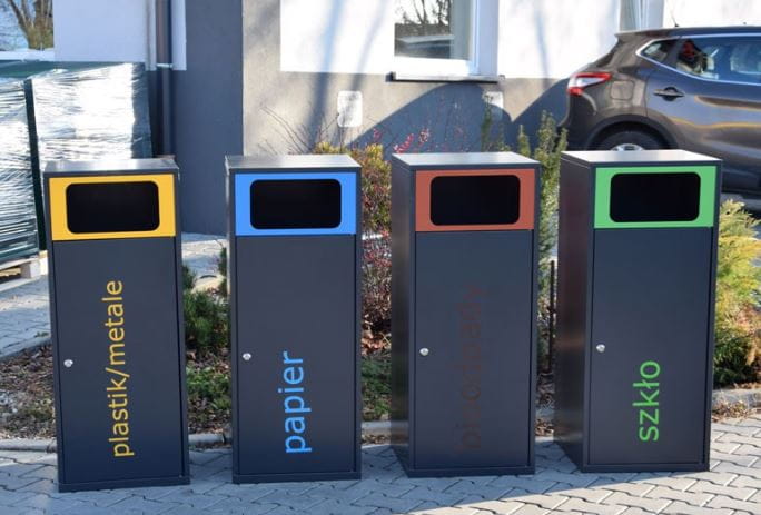 Kosz do segregacji odpadów Etna I 120 l, stal nierdzewna