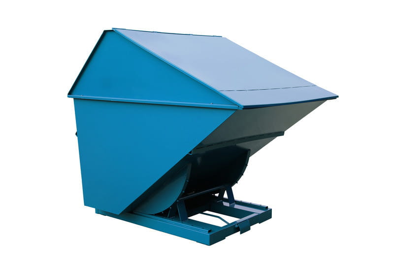 Kontener samowyładowczy TIPPO 2700, zabudowany, z drzwiczkami, 2073x1580x1848 mm, ładowność 2000 kg