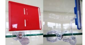 Kasetka cenowa bez cyferek z uchwytem klamrowym 