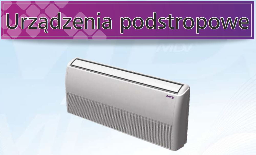 Klimatyzacja dla sklepu 120-170 mkw, 2x klimatyzator podstropowy 10,5kW,  MDV, inwerter, 2 x agregat (komplet)