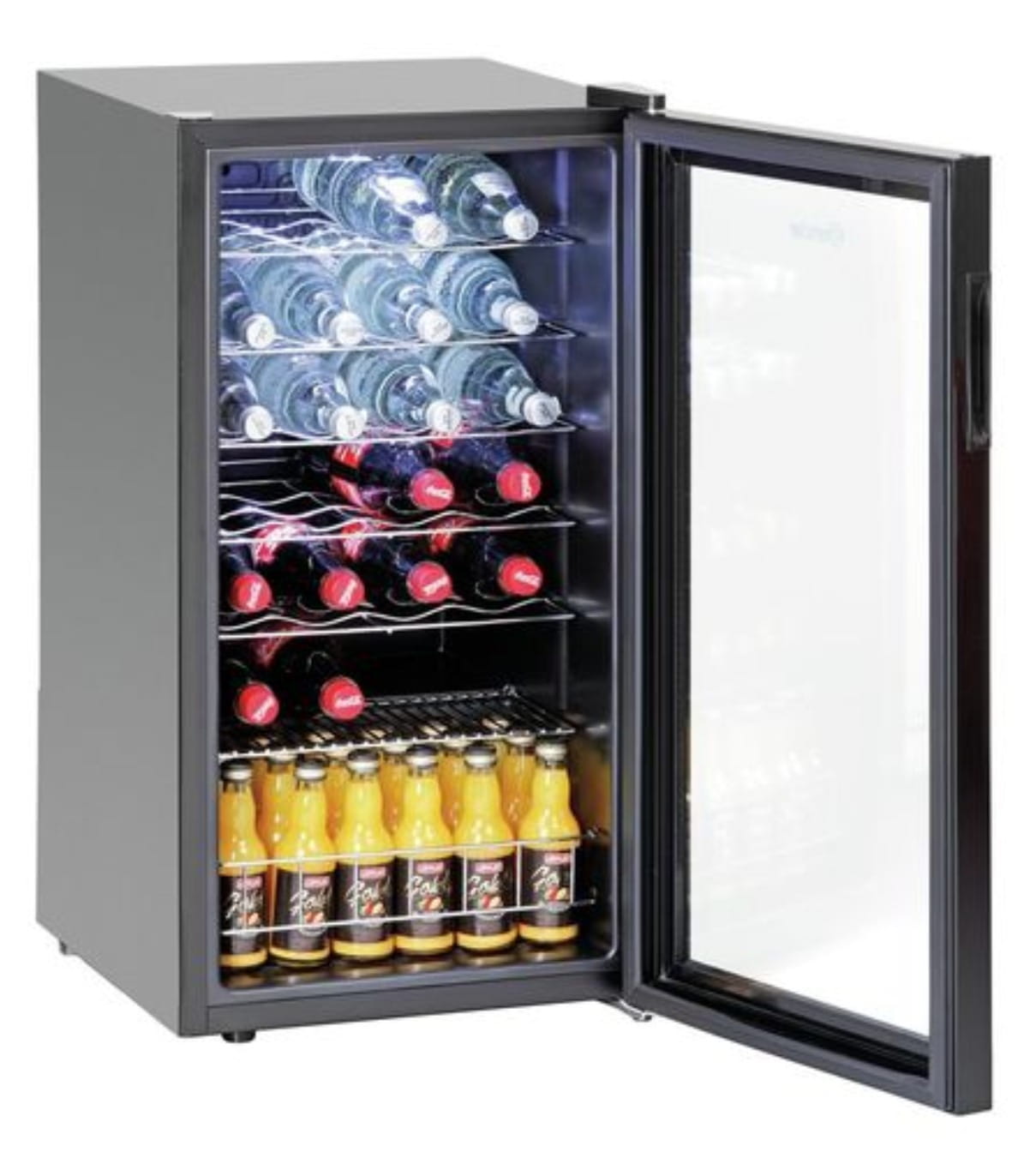 Lodówka na butelki 88L, 24 buteki, szafa chłodnicza, oświetlenie LED