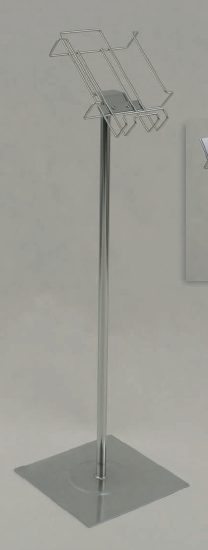 Stojak na ulotki, gazetki na stojaku pionowym,  A4/A5 – cynk