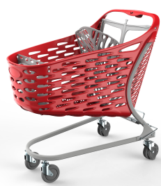 Wózek sklepowy Rabtrolley Samba Eko Color 130L, różne kolory